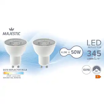 Albert Heijn Majestic Led fil reflector G10 50W 2-pack aanbieding