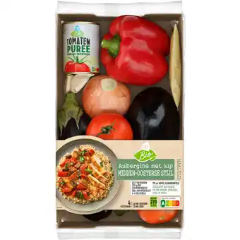 Albert Heijn AH Biologisch Aubergine kip Midden-Oosterse verspakket aanbieding