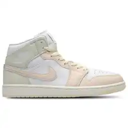 Foot Locker Jordan Aj1 Mid Heren Schoenen - Wit - Maat: 41 - Leer, Synthetisch - Foot Locker aanbieding