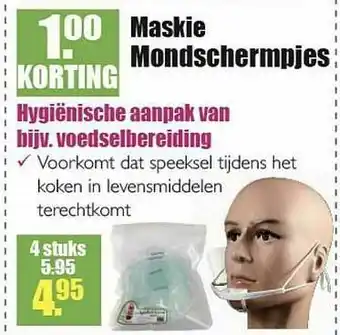 Gezond & Wel Maskie Mondschermpjes 1.⁰⁰ Korting aanbieding