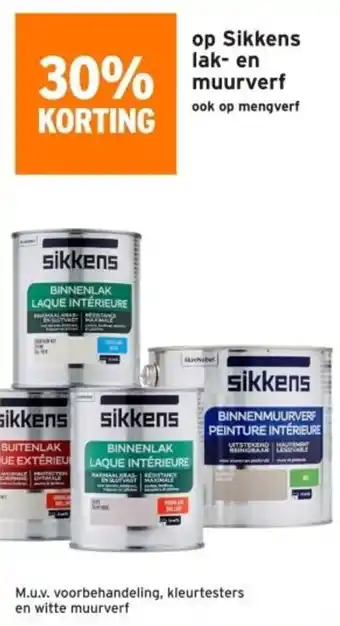GAMMA Sikkens lak en muurverf aanbieding