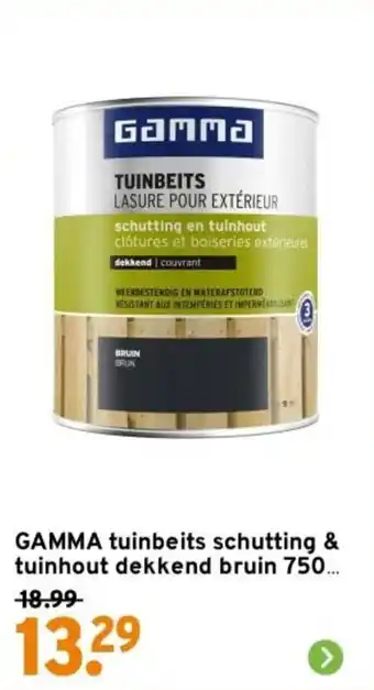 GAMMA GAMMA tuinbeits schutting & tuinhout dekkend bruin aanbieding