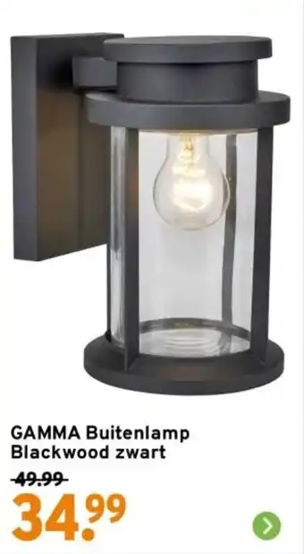 GAMMA GAMMA Buitenlamp Blackwood zwart aanbieding