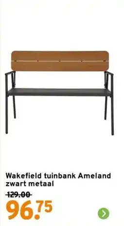 GAMMA Wakefield tuinbank Ameland zwart metaal aanbieding