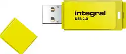 Bol.com Integral Neon USB 3.0 stick | 64 GB | geel aanbieding