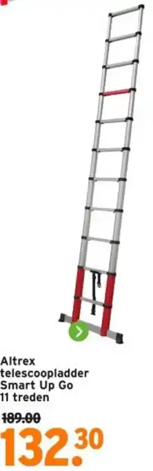 GAMMA Altrex telescoopladder Smart Up Go 11 treden aanbieding