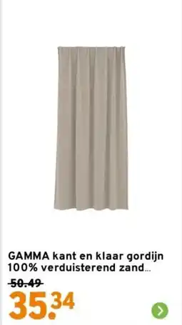 GAMMA GAMMA kant en klaar gordijn 100% verduisterend zand aanbieding