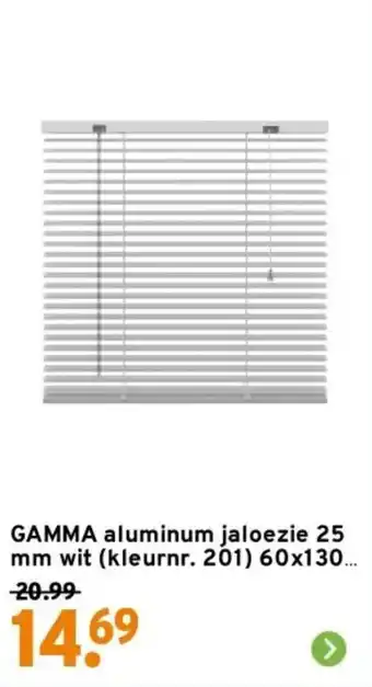 GAMMA GAMMA aluminum jaloezie 25 mm wit aanbieding