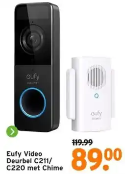 GAMMA Eufy Video Deurbel C211/ C220 met Chime aanbieding