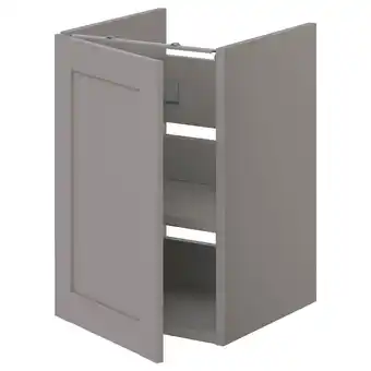 IKEA Enhet Onderkast v wastafel met plank/deur, grijs/grijs frame, 40x42x60 cm aanbieding