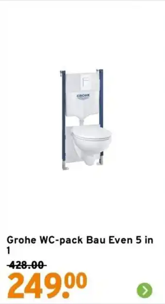 GAMMA Grohe WC-pack Bau Even 5 in 1 aanbieding