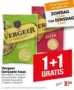 Coop Vergeer Geraspte kaas aanbieding