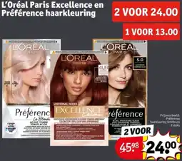Kruidvat L'Oréal Paris Excellence en Préférence haarkleuring aanbieding