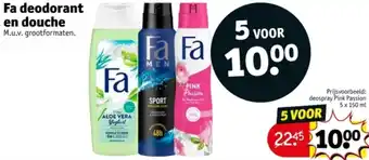 Kruidvat Fa deodorant en douche aanbieding