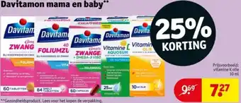 Kruidvat Davitamon mama en baby aanbieding