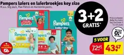 Kruidvat Pampers luiers en luierbroekjes key size aanbieding