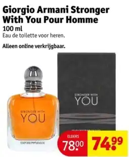 Kruidvat Giorgio Armani Stronger With You Pour Homme aanbieding