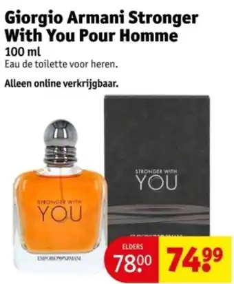 Kruidvat Giorgio Armani Stronger With You Pour Homme aanbieding