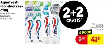 Kruidvat Aquafresh mondverzorging aanbieding