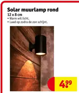 Kruidvat Solar muurlamp rond aanbieding