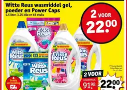 Kruidvat Witte Reus wasmiddel gel, poeder en Power Caps aanbieding