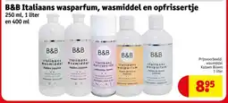 Kruidvat B&B Italiaans wasparfum, wasmiddel en opfrissertje aanbieding