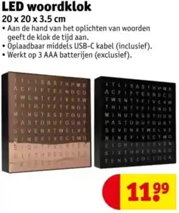 Kruidvat LED woordklok aanbieding
