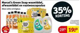 Kruidvat Marcel's Green Soap wasmiddel, afwasmiddel en vaatwascapsules aanbieding