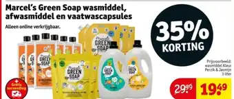 Kruidvat Marcel's Green Soap wasmiddel, afwasmiddel en vaatwascapsules aanbieding