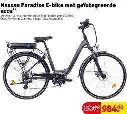 Kruidvat Nassau Paradise E-bike met geïntegreerde accu aanbieding