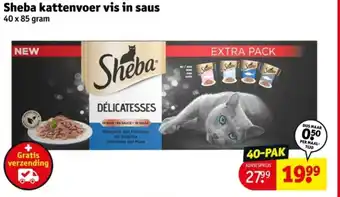 Kruidvat Sheba kattenvoer vis in saus aanbieding