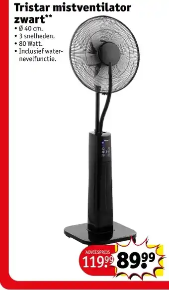 Kruidvat Tristar mistventilator zwart aanbieding