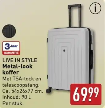 ALDI LIVE IN STYLE Metal-look koffer aanbieding