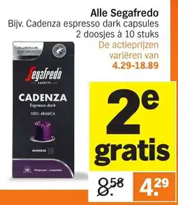 Albert Heijn Alle Segafredo aanbieding