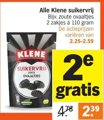Albert Heijn Alle Klene suikervrij aanbieding