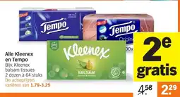 Albert Heijn Alle Kleenex en Tempo aanbieding
