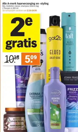Albert Heijn Alle A-merk haarverzorging en styling aanbieding