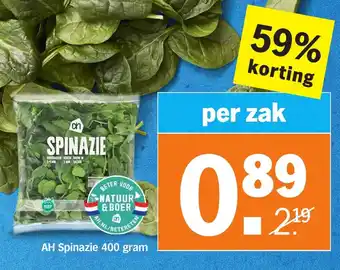 Albert Heijn AH Spinazie aanbieding
