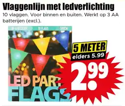 Dirk Vlaggenlijn met ledverlichting aanbieding