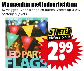 Dirk Vlaggenlijn met ledverlichting aanbieding