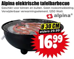 Dirk Alpina elektrische tafelbarbecue aanbieding