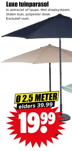Dirk Luxe tuinparasol aanbieding