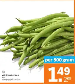 Albert Heijn AH Sperziebonen aanbieding