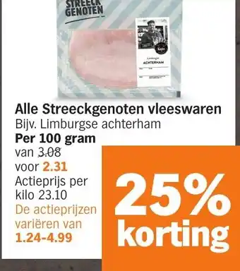 Albert Heijn Alle Streeckgenoten vleeswaren aanbieding