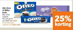 Albert Heijn Alle Oreo of Milka koek aanbieding