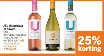 Albert Heijn Alle Undurraga of Aliwen aanbieding