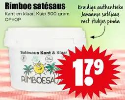Dirk Rimboe satésaus aanbieding