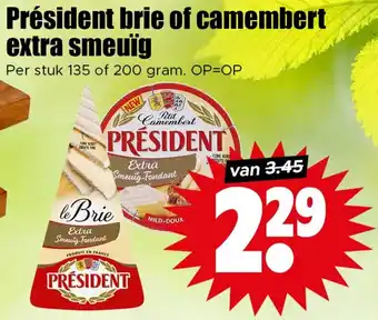 Dirk Président brie of camembert extra smeuïg aanbieding