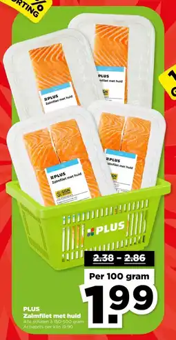 PLUS PLUSZalmfilet met huid aanbieding