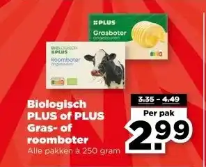 PLUS Biologisch PLUS of PLUS Gras- of roomboter aanbieding